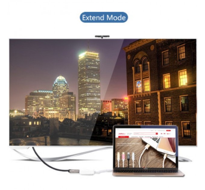 Перехідник USB2.0 Type-C to HDMI V1.4b 40273 white Ugreen (40273)