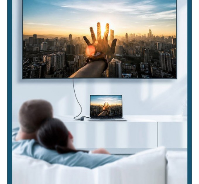 Перехідник USB2.0 Type-C to VGA V1.2/HDMI V2.0b/DP V1.2a CM260 black Ugreen (60568)