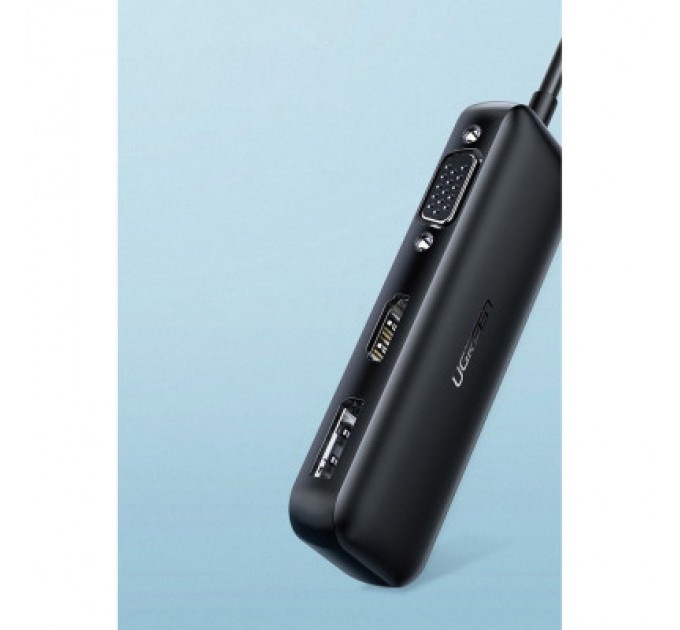 Перехідник USB2.0 Type-C to VGA V1.2/HDMI V2.0b/DP V1.2a CM260 black Ugreen (60568)
