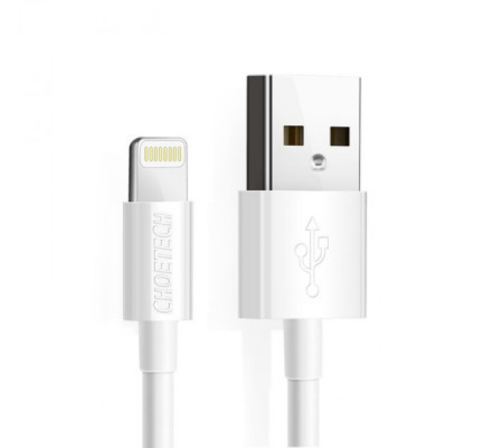 Дата кабель USB 2.0 AM to Lightning 1.8m 2.1A MFI White Choetech (IP0027-WH)