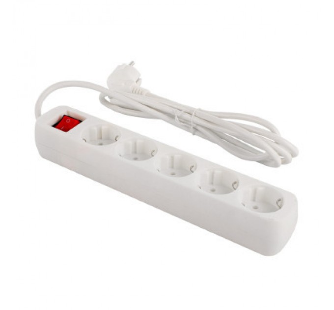 ColorWay Мережевий фільтр живлення ColorWay CW-PSEA52W, 5 розеток/ 2M white (CW-PSEA52W)