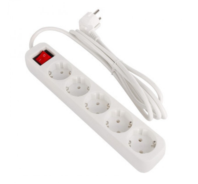 ColorWay Мережевий фільтр живлення ColorWay CW-PSEA52W, 5 розеток/ 2M white (CW-PSEA52W)