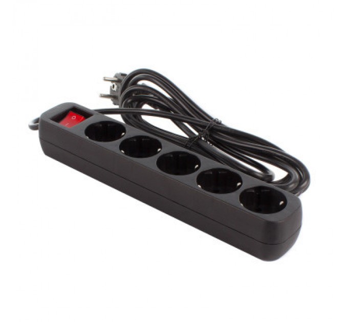 ColorWay Мережевий фільтр живлення ColorWay CW-PSEA53BK, 5 розеток/ 3M black (CW-PSEA53BK)