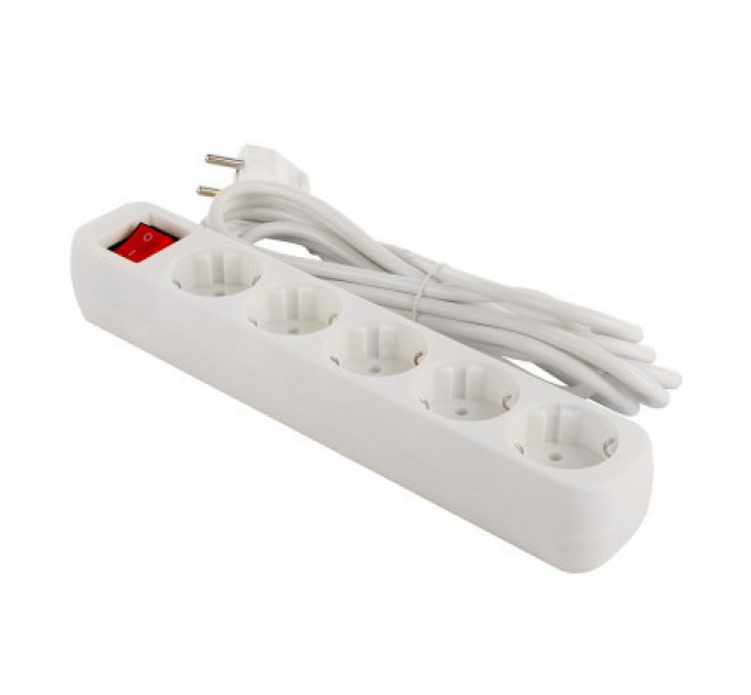 ColorWay Мережевий фільтр живлення ColorWay CW-PSEA53W, 5 розеток/ 3M white (CW-PSEA53W)