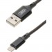 XO Дата кабель USB 2.0 AM to Lightning 1.0m NB143 Braided Black XO (XO-NB143i1-BK)