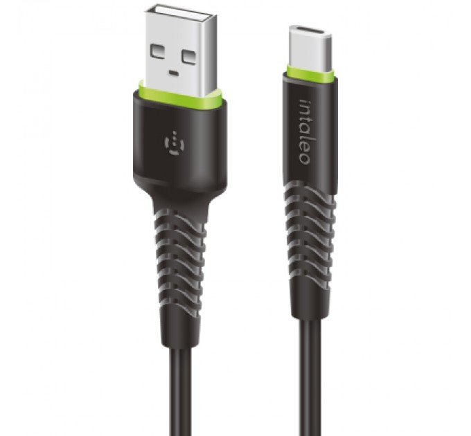 Дата кабель USB 2.0 AM to Type-C 2.0m CBFLEXT2 Black Intaleo (1283126521423)