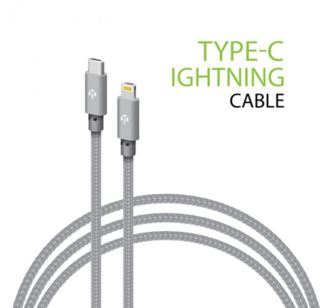 Intaleo Дата кабель USB-C to Lightning 1.0m CBGNYTL1 30W Grey Intaleo (1283126559587)