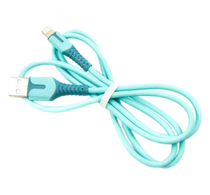 Дата кабель USB 2.0 AM to Lightning 1.0m blue Dengos (PLS-L-IND-SOFT-BLUE)