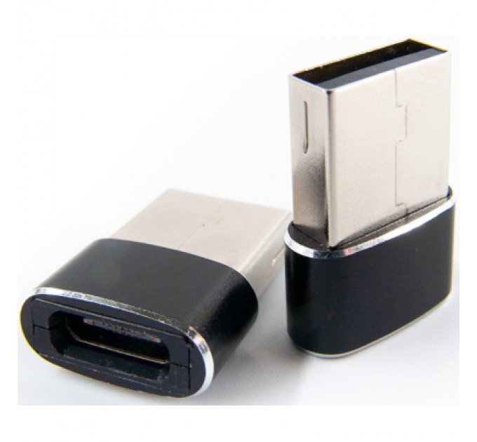 Перехідник Type-C (male) to USB (female) black Dengos (ADP-021)