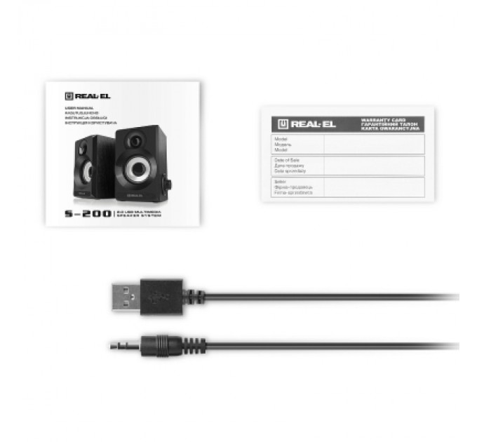 REAL-EL Акустична система REAL-EL S-200 USB Black