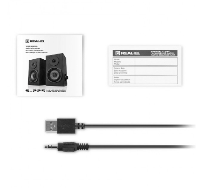 REAL-EL Акустична система REAL-EL S-225 USB Black