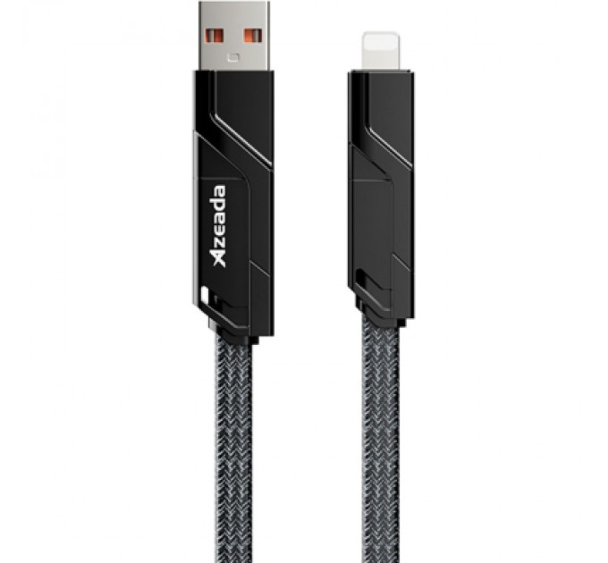 Proda Дата кабель USB 2.0 AM/USB-C to Lightning + Type-C 1.5m PD-B96th Black Proda (PD-B96th-BK)