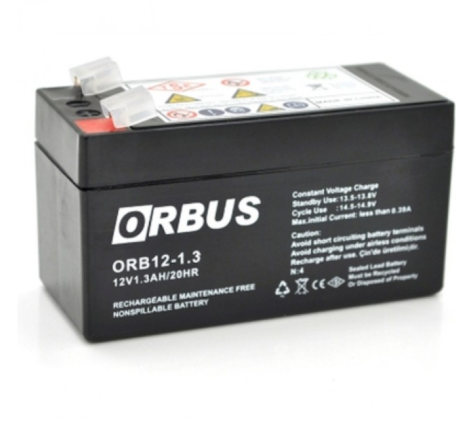 Orbus Батарея до ДБЖ Orbus ORB1213 AGM 12V 1.3Ah (ORB1213)