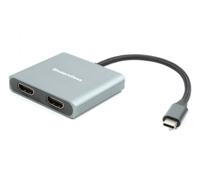 PowerPlant Адаптер USB Type-C to 2x HDMI, 4K, 60Hz PowerPlant (CA913831)