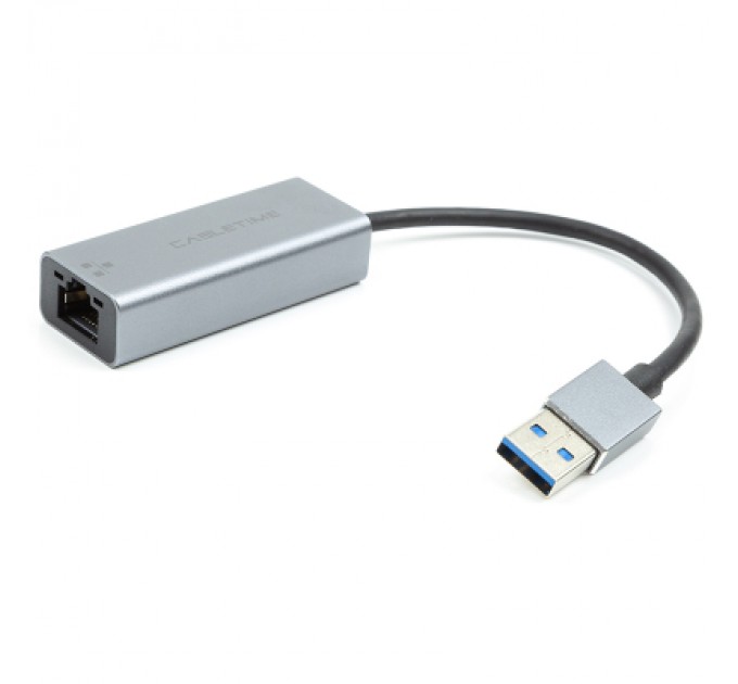 PowerPlant Адаптер USB3.0 to RJ45, 1000Mbps, 0.15m PowerPlant (CA913367)