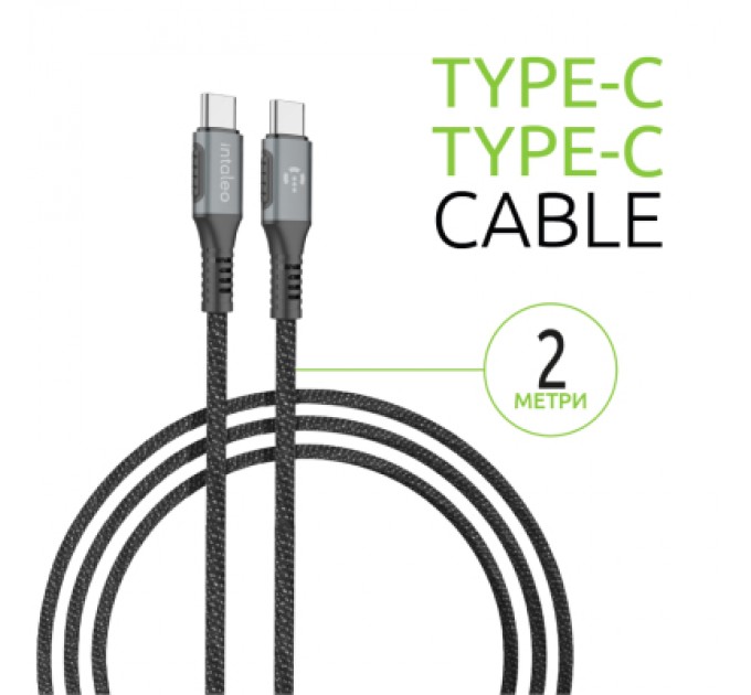 Intaleo Дата кабель USB-C to USB-C 2.0m CBGPD100WTT2 100W Intaleo (1283126559570)