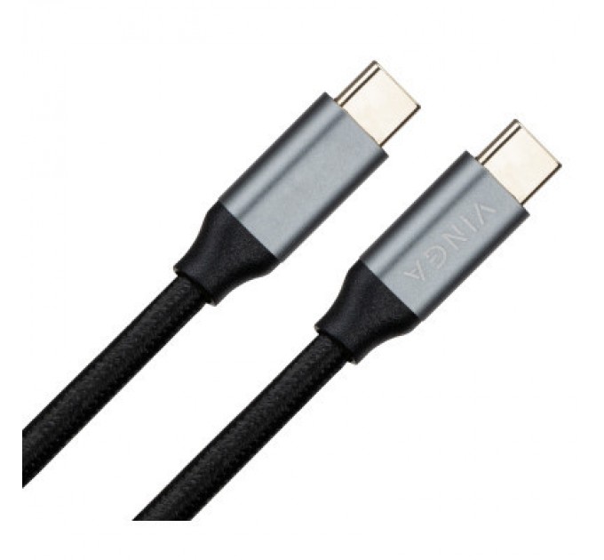 Vinga Дата кабель USB-C to USB-C 1.5m USB3.2 Gen2 100W 10GBps Nylon Vinga (VCPDCU3215)