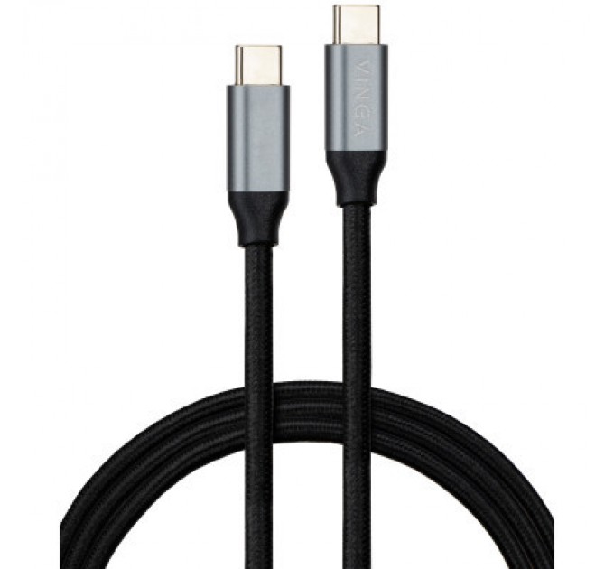 Vinga Дата кабель USB-C to USB-C 1.5m USB3.2 Gen2 100W 10GBps Nylon Vinga (VCPDCU3215)