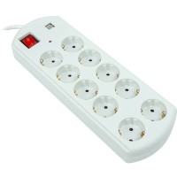 Мережевий фільтр живлення PowerPlant 10м, 10 розеток, USB, євро, 100% мідь (YS-N6065/10) (EX610563)