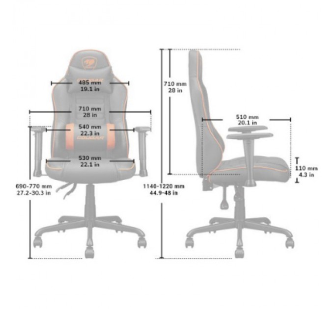Cougar Крісло ігрове Cougar Fusion S Black