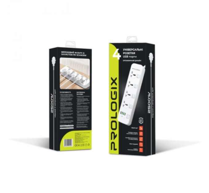 Prologix Мережевий фільтр живлення Prologix Premium PR-SC4408W (PR-SC4408W)