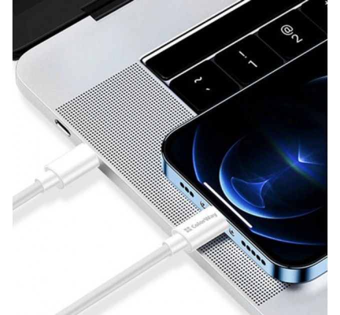 ColorWay Дата кабель USB-C to USB-C 1.0m 5A 100W white ColorWay (CW-CBPDCC058-WT)