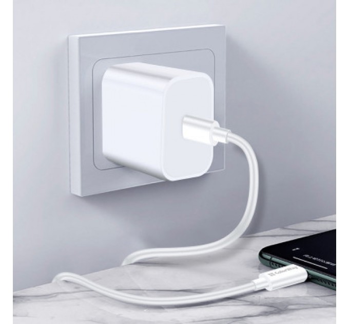 ColorWay Дата кабель USB-C to USB-C 1.0m 3A 60W white ColorWay (CW-CBPDCC055-WT)