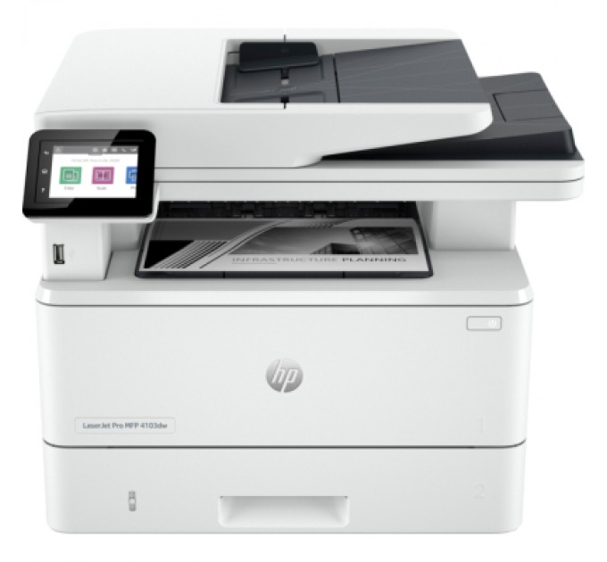 HP Багатофункціональний пристрій HP LaserJet Pro 4103dw з WiFi (2Z627A)