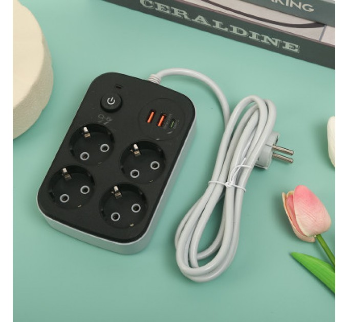 Мережевий фільтр живлення XoKo XK-SP-4-2-1-BK