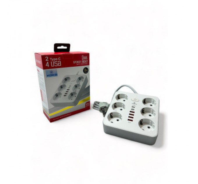 Мережевий фільтр живлення XoKo XK-SP-6-4-2-WH