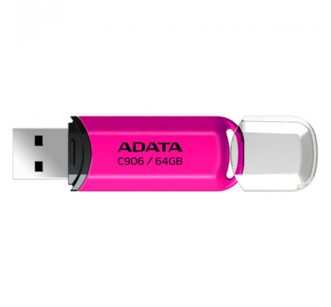 USB флеш накопичувач ADATA 64GB C906 Pink USB 2.0 (AC906-64G-RPP)