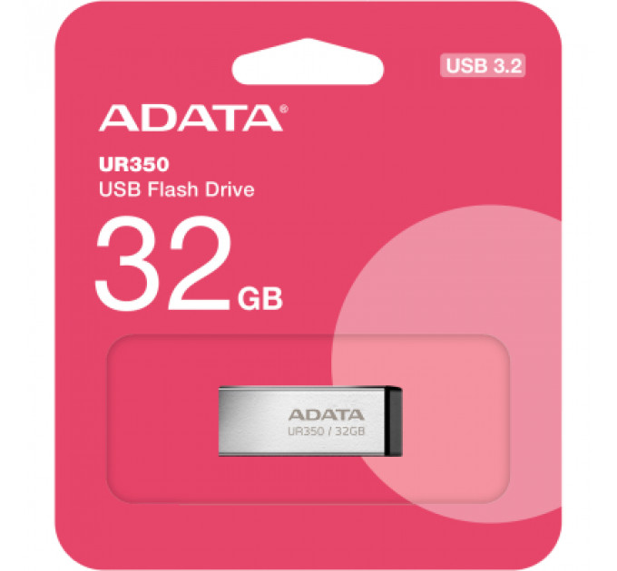 USB флеш накопичувач ADATA 32GB UR350 Silver-Black USB 3.2 (UR350-32G-RSR/BK)