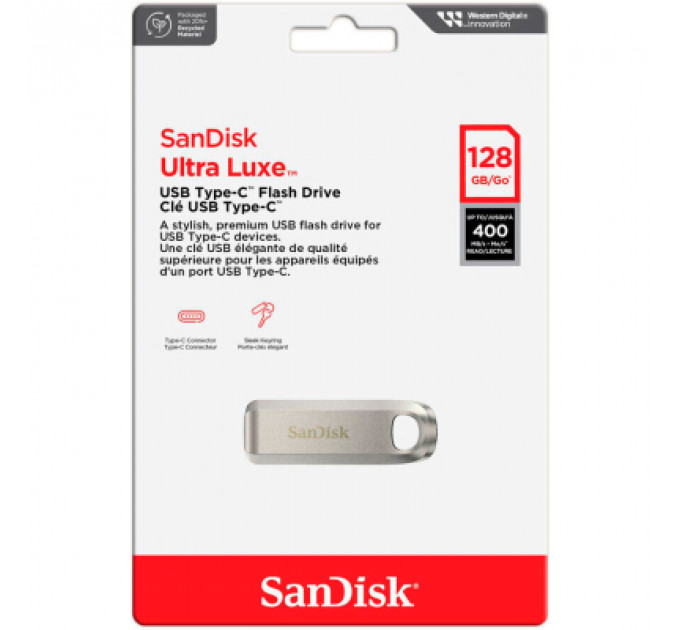 USB флеш накопичувач SanDisk 128GB Ultra Luxe Type-C USB 3.2 (SDCZ75-128G-G46)