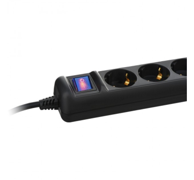 2E Мережевий фільтр живлення 2E 5xSchuko, 3м black (2E-U05ESM3BK)