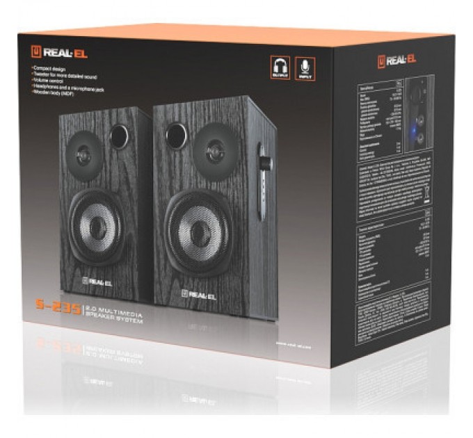Акустична система REAL-EL S-235 Black (EL121200010)