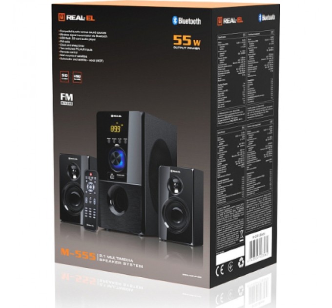 REAL-EL Акустична система REAL-EL M-555 Black (EL121300013)