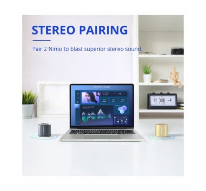 Tronsmart Акустична система Tronsmart Nimo Mini Speaker Polar Black + Nimo Mini Speaker Go (994703)