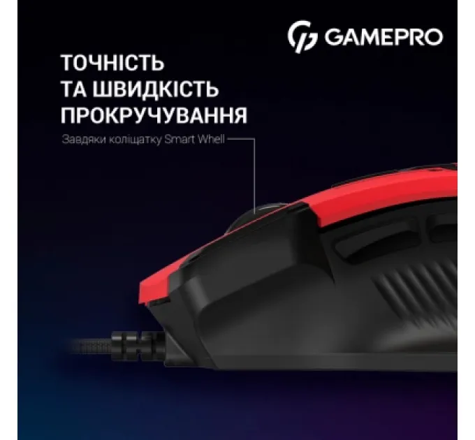 Мишка GamePro GM300R USB Red/Black (GM300R)