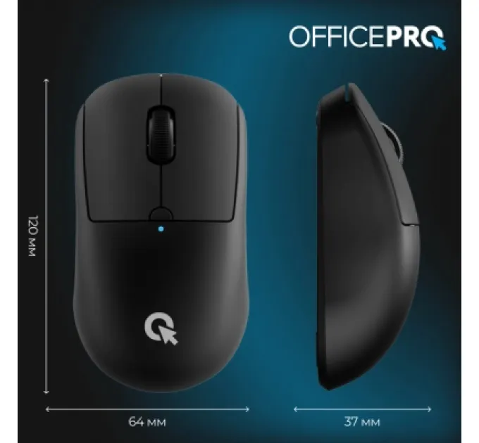 Мишка OfficePro M307B Silent Click Wireless/Bluetooth Black (M307B)
