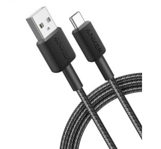 Anker Дата кабель USB 2.0 AM to Type-C 0.9m 322 Black Anker (A81H5G11)