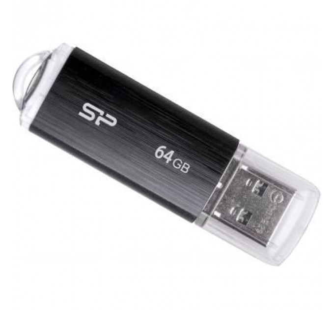 USB флеш накопичувач Silicon Power 64GB Ultima U02 Black USB 2.0 (SP064GBUF2U02V1K)