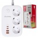 ColorWay Мережевий фільтр живлення ColorWay CW-CHE34PDW 3 розетки/4USB (CW-CHE34PDW)