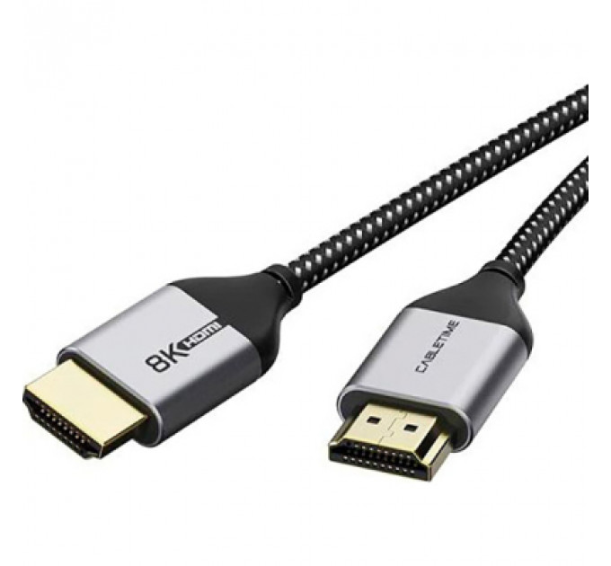 Кабель мультимедійний HDMI to HDMI 1.0m v2.1 Cabletime (CA914661)
