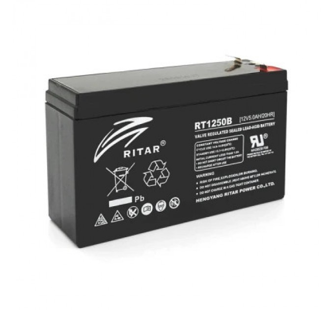 Ritar Батарея до ДБЖ Ritar AGM RT1250, 12V-5Ah (RT1250BL)