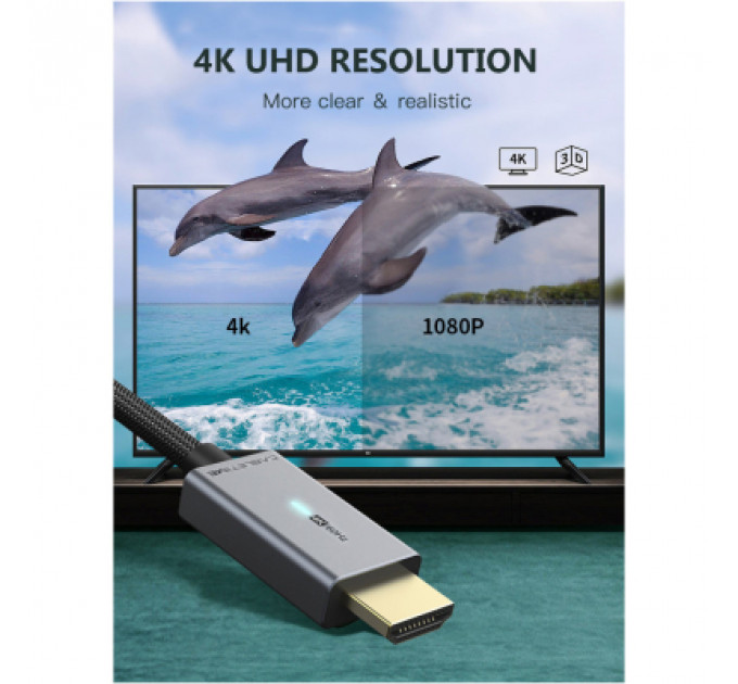 Кабель мультимедійний mini DisplayPort to HDMI 1.8m Cabletime (CA914586)