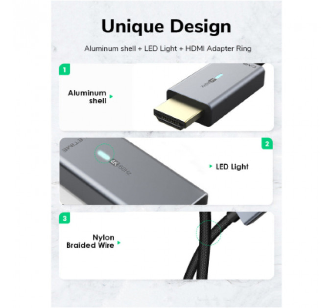Кабель мультимедійний mini DisplayPort to HDMI 1.8m Cabletime (CA914586)