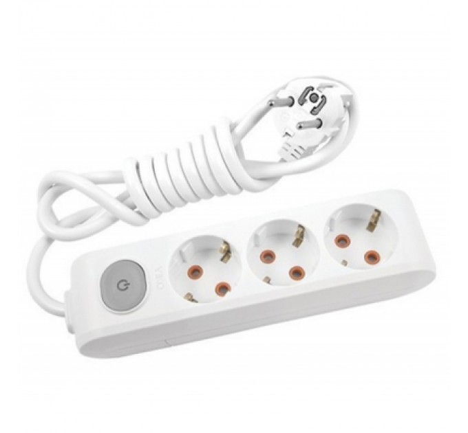 Panasonic Мережевий подовжувач Panasonic X-tendia із заземленням 3 розетки, 2м (WLTA04322GR-UA)