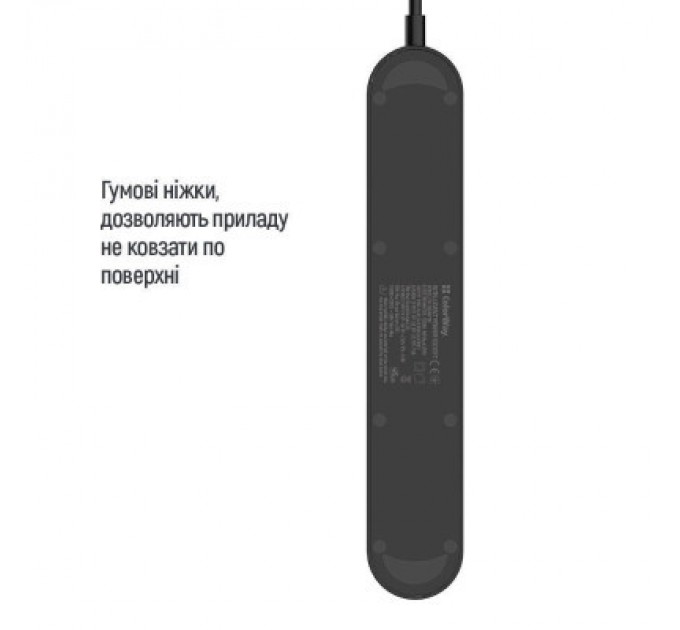 Мережевий фільтр живлення ColorWay CW-CHE44PDB, 4 розетки/4USB 2M (CW-CHE44PDB)