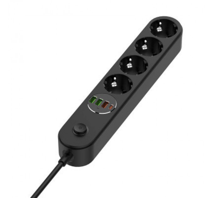 Мережевий фільтр живлення ColorWay CW-CHE44PDB, 4 розетки/4USB 2M (CW-CHE44PDB)