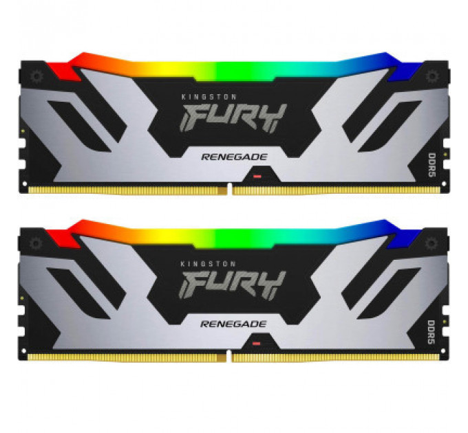 Модуль пам'яті для комп'ютера DDR5 32GB (2x16GB) 7600 MHz Renegade RGB XMP Kingston Fury (ex.HyperX) (KF576C38RSAK2-32)